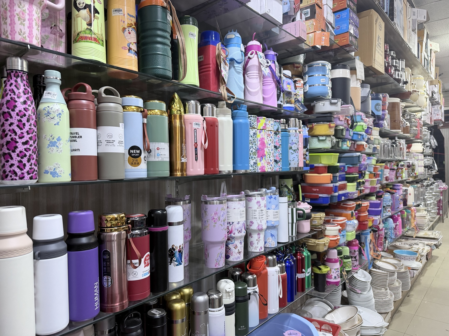 Crockery department at Unity Store Kot Addu
